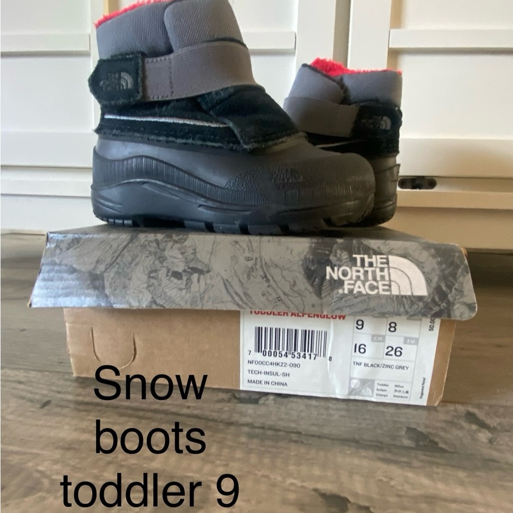 The North Face Kids Snow Boots - Black, Gray, and Pink
